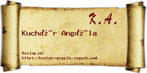 Kuchár Angéla névjegykártya